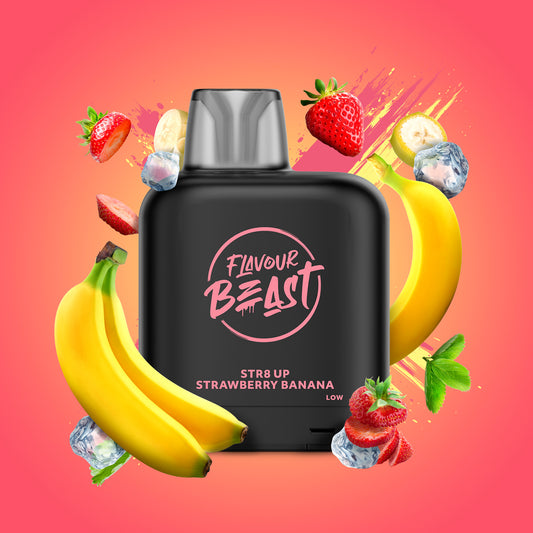 Level X Flavour Beast Pod - STR8 Up Strawberry Banana Iced